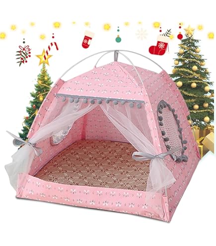Amazon.com : Princess Pink Pet Dog Handmade Bed House+1